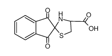 (R)-1,3-dioxo-spiro[indan-2,2'-thiazolidine]-4'-carboxylic acid结构式