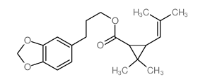 3-benzo[1,3]dioxol-5-ylpropyl 2,2-dimethyl-3-(2-methylprop-1-enyl)cyclopropane-1-carboxylate结构式