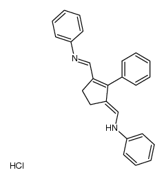 N-phenyl-N-[5-phenylamino-3-phenyl-2,4-ethylene-pentadiene-2,4-ylidene-1]immonium结构式