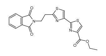 Ethyl 2'-(2-phthalimidoethyl)-2,4'-bithiazole-4-carboxylate结构式