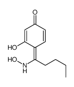 3-hydroxy-4-[1-(hydroxyamino)pentylidene]cyclohexa-2,5-dien-1-one Structure