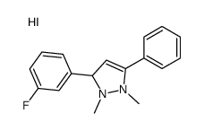 3-(3-fluorophenyl)-1,2-dimethyl-5-phenyl-1,3-dihydropyrazol-1-ium,iodide Structure