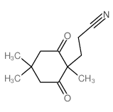 Cyclohexanepropanenitrile, 1,4,4-trimethyl-2,6-dioxo- structure