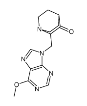 2-[(6-methoxypurin-9-yl)methyl]-1-azabicyclo[2.2.2]octan-3-one结构式