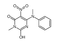 3-methyl-6-(N-methylanilino)-5-nitro-1H-pyrimidine-2,4-dione结构式