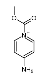4-amino-N-(methoxycarbonyl)pyridinium ion Structure