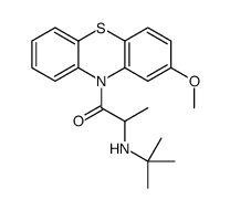 2-(tert-butylamino)-1-(2-methoxyphenothiazin-10-yl)propan-1-one结构式