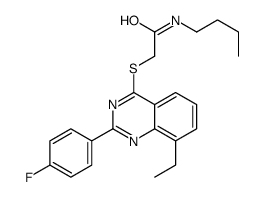 Acetamide, N-butyl-2-[[8-ethyl-2-(4-fluorophenyl)-4-quinazolinyl]thio]- (9CI)结构式