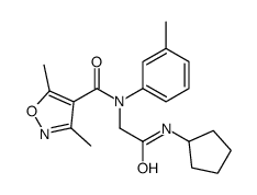 4-Isoxazolecarboxamide,N-[2-(cyclopentylamino)-2-oxoethyl]-3,5-dimethyl-N-(3-methylphenyl)-(9CI) picture