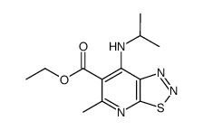 7-(isopropylamino)-5-methyl[1,2,3]thiadiazolo[5,4-b]pyridine-6-carboxylic acid, ethyl ester Structure