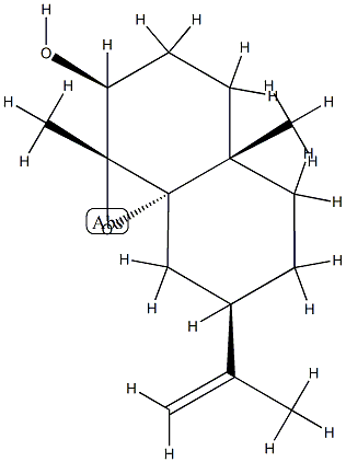 (1aR,8aS)-Octahydro-1aβ,4aβ-dimethyl-7β-isopropenyl-3H-naphth[1,8a-b]oxiren-2β-ol结构式