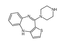 4-piperazin-1-yl-10H-thieno[3,2-b][1,5]benzodiazepine结构式