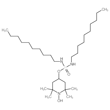 N-[(decylamino)-[(1-hydroxy-2,2,6,6-tetramethyl-4-piperidyl)oxy]phosphoryl]decan-1-amine结构式