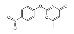 6-methyl-2-(4-nitrophenoxy)-1,3-oxazin-4-one结构式