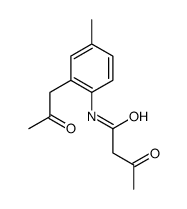N-[4-methyl-2-(2-oxopropyl)phenyl]-3-oxobutanamide结构式