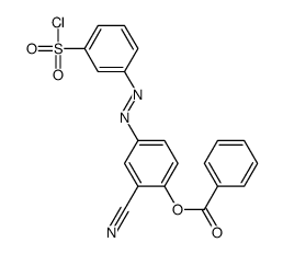 [4-[(3-chlorosulfonylphenyl)diazenyl]-2-cyanophenyl] benzoate Structure