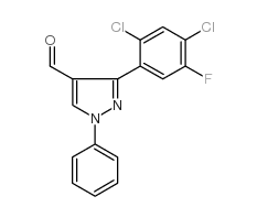 3-(2,4-dichloro-5-fluorophenyl)-1-phenyl-1h-pyrazole-4-carbaldehyde结构式
