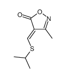 3-methyl-4-(propan-2-ylsulfanylmethylidene)-1,2-oxazol-5-one Structure