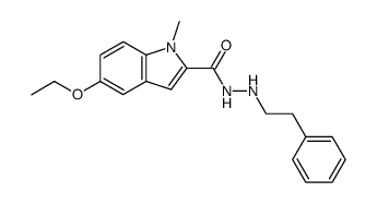 N2-β-Phenethyl-2-(1-methyl-5-ethoxyindolyl)-carbohydrazid结构式