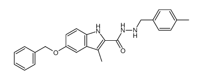 N2-p-Methylbenzyl-2-(3-methyl-5-benzyloxyindolyl)-carbohydrazid Structure