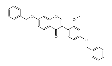 7-benzyloxy-3-(4-benzyloxy-2-methoxy-phenyl)-chromen-4-one结构式