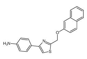 4-[2-(naphthalen-2-yloxymethyl)-1,3-thiazol-4-yl]aniline结构式