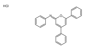 N,4,6-triphenylpyran-2-imine,hydrochloride Structure
