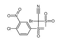 2-bromo-2-(4-chloro-3-nitrophenyl)sulfonyl-2-methylsulfonylacetonitrile结构式