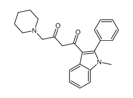 1-(1-methyl-2-phenylindol-3-yl)-4-piperidin-1-ylbutane-1,3-dione结构式