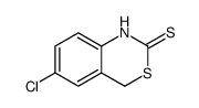 6-chloro-1,4-dihydro-3,1-benzothiazine-2-thione结构式