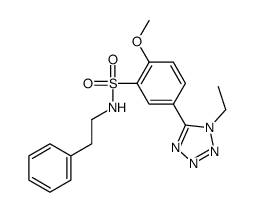 5-(1-ethyltetrazol-5-yl)-2-methoxy-N-(2-phenylethyl)benzenesulfonamide Structure