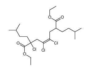 diethyl 2,4,5-trichloro-2,7-bis(3-methylbutyl)oct-4-enedioate Structure