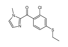 (2-chloro-4-ethylsulfanylphenyl)-(1-methylimidazol-2-yl)methanone Structure