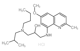 2-Propanol,1-[butyl(2-methylpropyl)amino]-3-[(6-methoxy-2-methyl-8-quinolinyl)amino]-,hydrochloride (1:1) picture