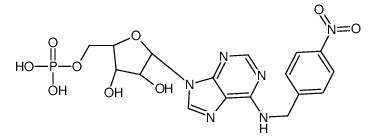 [(2R,3S,4R,5R)-3,4-dihydroxy-5-[6-[(4-nitrophenyl)methylamino]purin-9-yl]oxolan-2-yl]methyl dihydrogen phosphate Structure