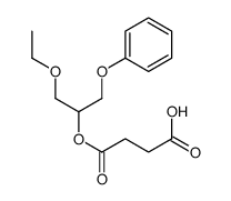 Butanedioic acid 1-[1-(ethoxymethyl)-2-phenoxyethyl] ester结构式