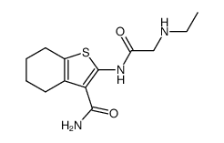 2-[(N-ethyl-glycyl)-amino]-4,5,6,7-tetrahydro-benzo[b]thiophene-3-carboxylic acid amide结构式