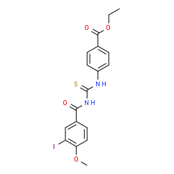 ethyl 4-({[(3-iodo-4-methoxybenzoyl)amino]carbonothioyl}amino)benzoate structure