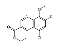 ethyl 5,7-dichloro-8-methoxyquinoline-3-carboxylate结构式