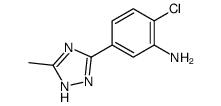 2-chloro-5-(5-methyl-1H-1,2,4-triazol-3-yl)aniline结构式