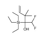 1,1-difluoro-3,3-dimethyl-2-triethylsilylpent-4-en-2-ol结构式