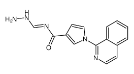 N-(hydrazinylmethylidene)-1-isoquinolin-1-ylpyrrole-3-carboxamide结构式