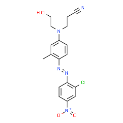 3-[[4-[(2-chloro-4-nitrophenyl)azo]-3-methylphenyl](2-hydroxyethyl)amino]propiononitrile structure