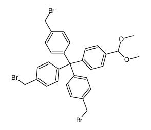 1,1,1-tris[4-(bromomethyl)phenyl]-1-[4-(1,1-dimethoxymethyl)phenyl]methane Structure