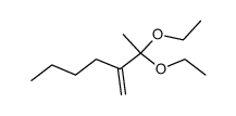 2-(1,1-diethoxy-ethyl)-hex-1-ene Structure