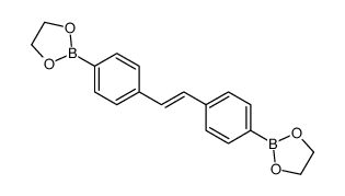 2-[4-[2-[4-(1,3,2-dioxaborolan-2-yl)phenyl]ethenyl]phenyl]-1,3,2-dioxaborolane Structure