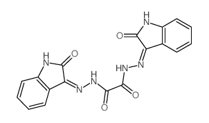 N1,N2-bis(2-oxoindol-3-yl)ethanedihydrazide结构式