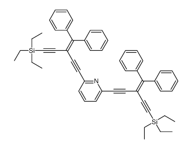 [3-benzhydrylidene-5-[6-(3-benzhydrylidene-5-triethylsilylpenta-1,4-diynyl)pyridin-2-yl]penta-1,4-diynyl]-triethylsilane结构式