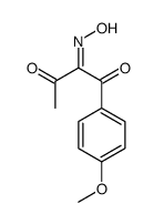 2-hydroxyimino-1-(4-methoxyphenyl)butane-1,3-dione结构式