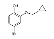 4-bromo-2-cyclopropylmethoxyphenol结构式